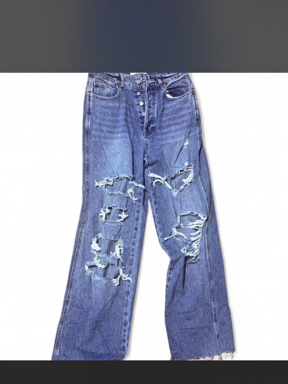 PacSun Distressed Blue Flare Jeans